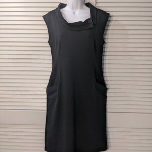 Curvy fit knee length black dress